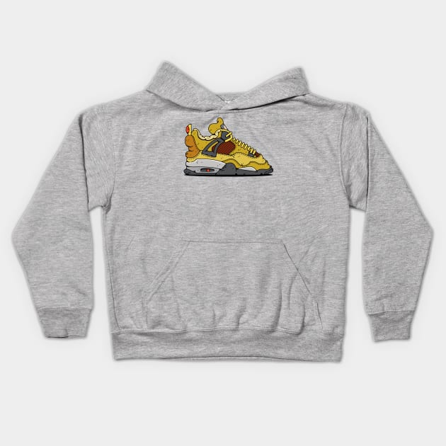 Air Jordan Retro 4 Yellow Kids Hoodie by Franjos